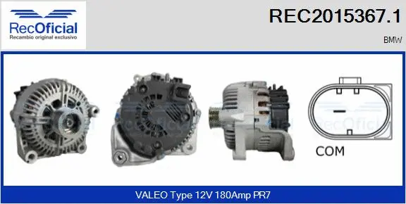 Alternateur RECOFICIAL REC2015367.1