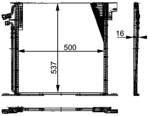 Condenseur, climatisation MAHLE AC 212 000P