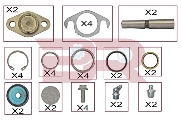 Kit d'assemblage, pivot de fusée d'essieu BOTTO RICAMBI KITIV025
