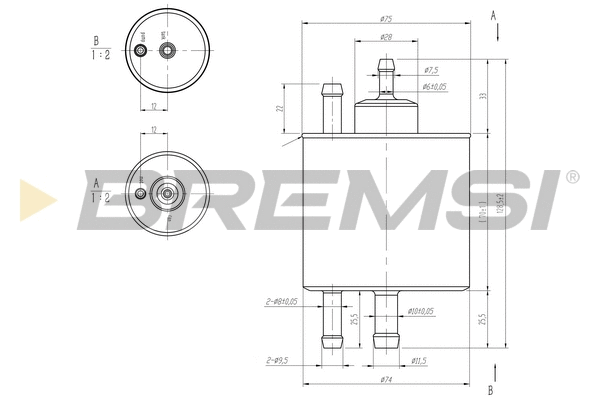 Filtre à carburant BREMSI FE0398