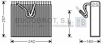 Évaporateur climatisation BUGOBROT 70-OLV328
