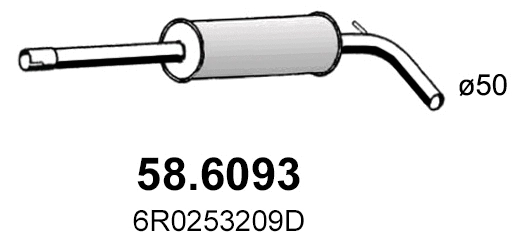 Silencieux central ASSO 58.6093