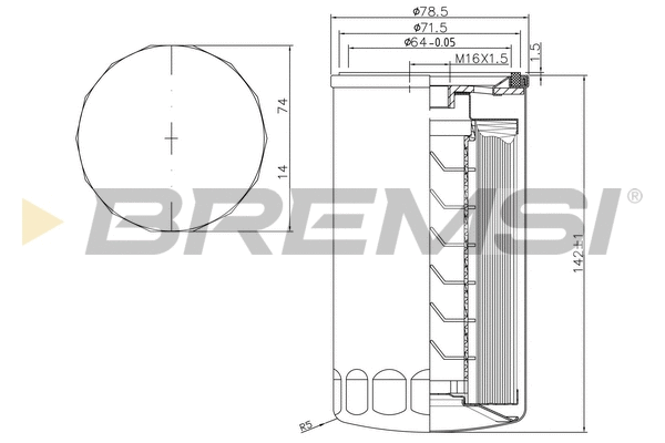 Filtre à carburant BREMSI FE1314