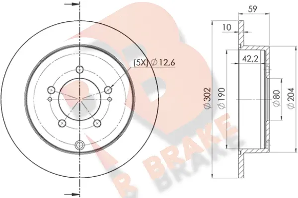 Disque de frein R BRAKE 78RBD24650