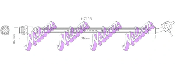 Flexible de frein KAWE H7109