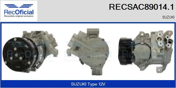 Compresseur, climatisation RECOFICIAL RECSAC89014.1