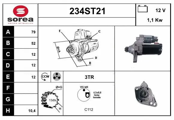 Démarreur STARTCAR 234ST21