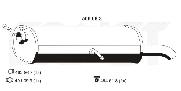 Silencieux arrière ERNST 506083