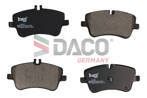 Kit de plaquettes de frein, frein à disque DACO Germany 323345