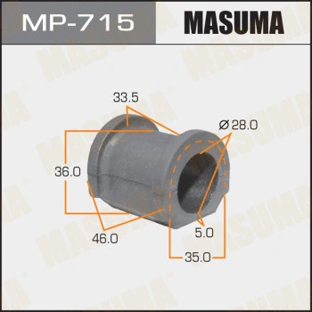 Coussinet de palier, stabilisateur MASUMA MP-715