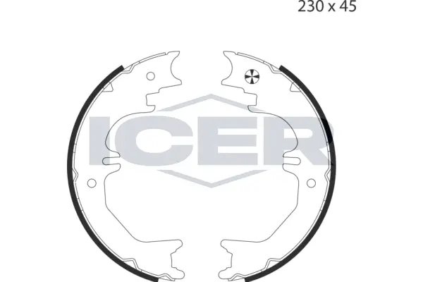 Jeu de mâchoires de frein, frein de stationnement ICER 79PB4038 C