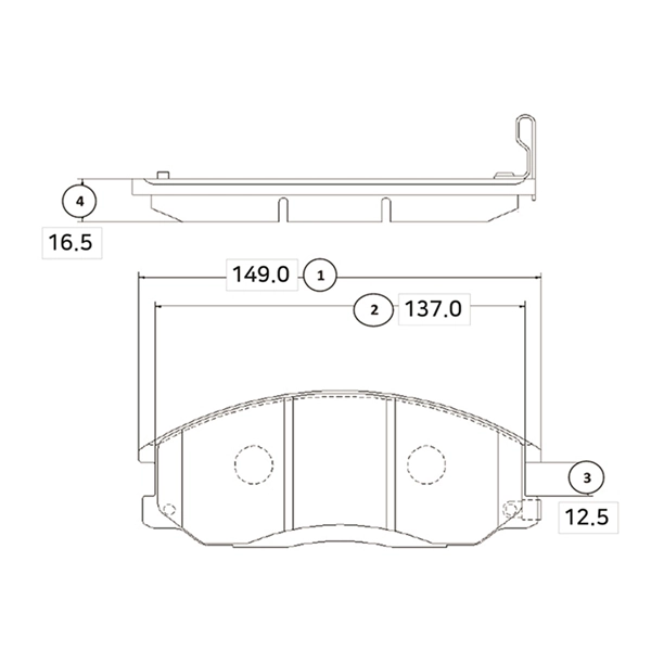 Kit de plaquettes de frein, frein à disque CTR GK0468