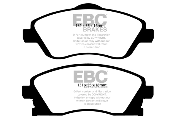 Kit de plaquettes de frein, frein à disque EBC Brakes DP21476