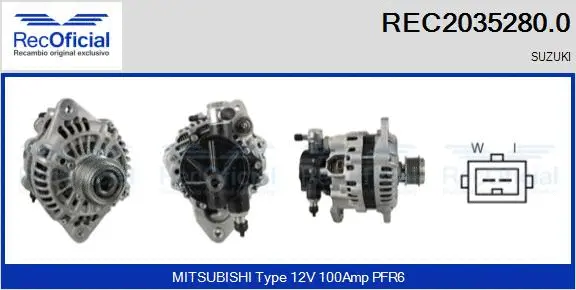 Alternateur RECOFICIAL REC2035280.0