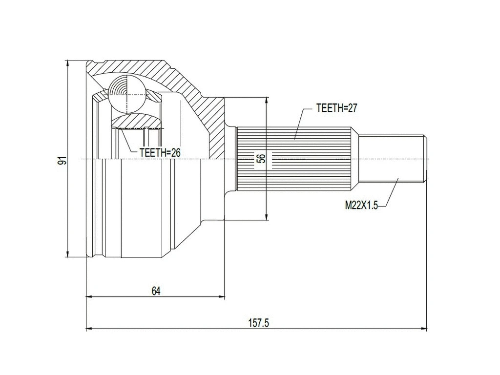 Jeu de joints, arbre de transmission A.Z. Meisterteile AZMT-43-030-1016