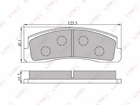 Kit de plaquettes de frein, frein à disque LYNXAUTO BD-4602