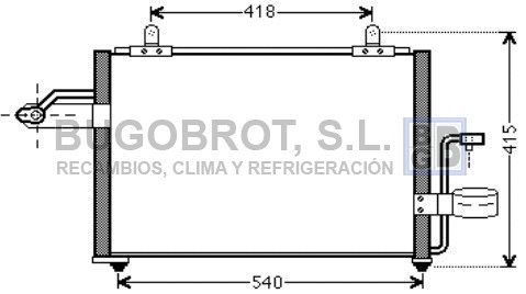 Condenseur, climatisation BUGOBROT 62-DW5084