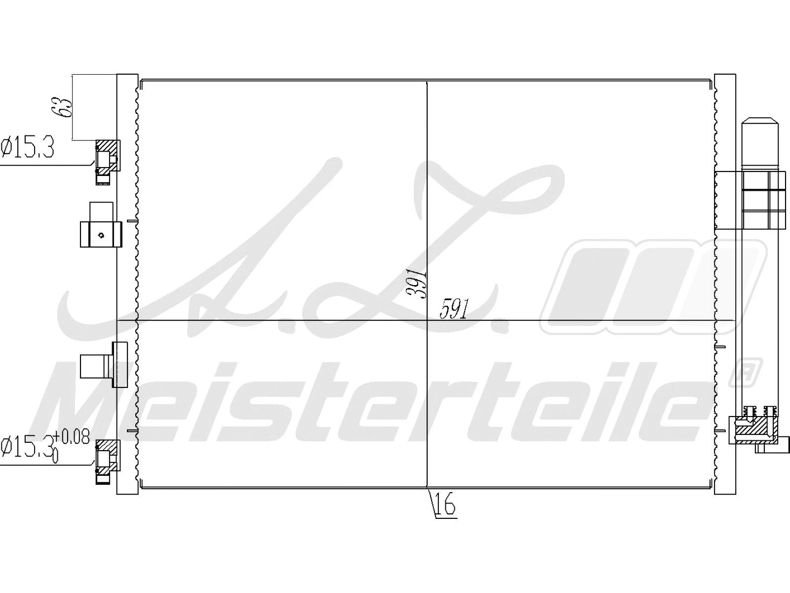 Condenseur, climatisation A.Z. Meisterteile AZMT-45-030-1621