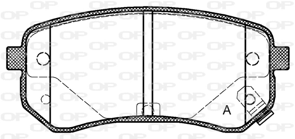 Kit de plaquettes de frein, frein à disque OPEN PARTS BPA1135.02