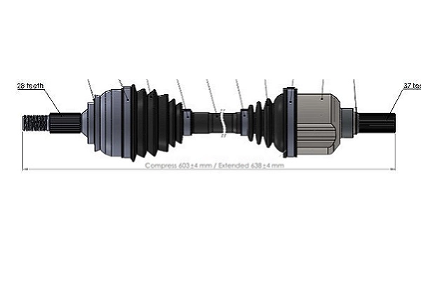 Arbre de transmission SERCORE 221805