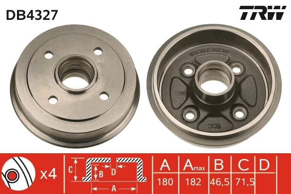 Tambour de frein TRW DB4327