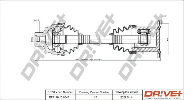 Arbre de transmission Dr!ve+ DP2110.10.0047