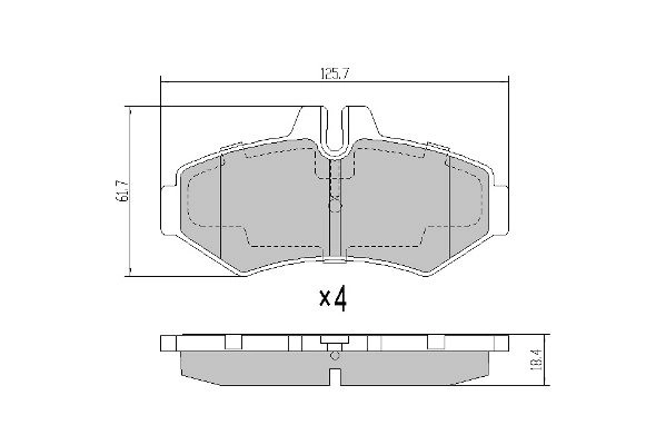 Kit de plaquettes de frein, frein à disque FREMAX FBP-1131