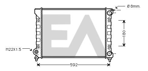 Radiateur, refroidissement du moteur EACLIMA 31R77074
