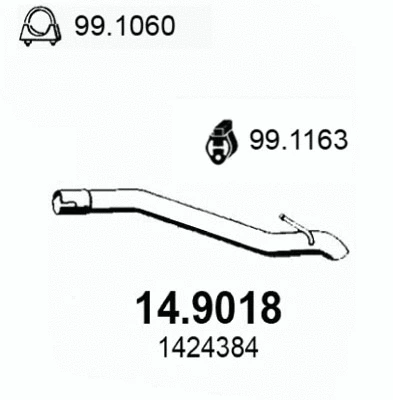 Tuyau d'échappement ASSO 14.9018