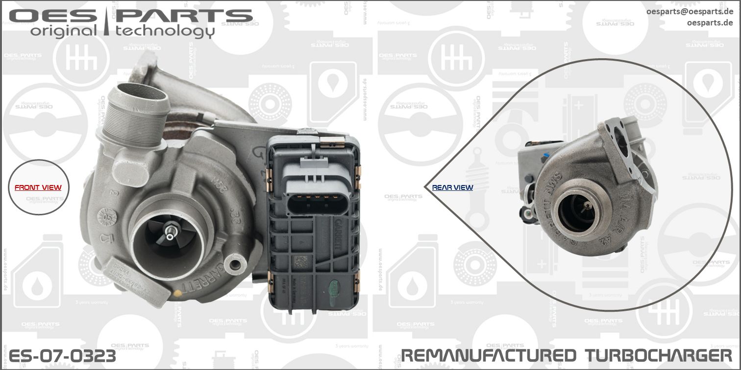 Turbocompresseur, suralimentation OES PARTS ES-07-0323