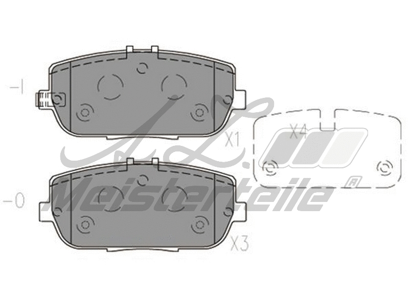 Kit de plaquettes de frein, frein à disque A.Z. Meisterteile AZMT-44-022-1754