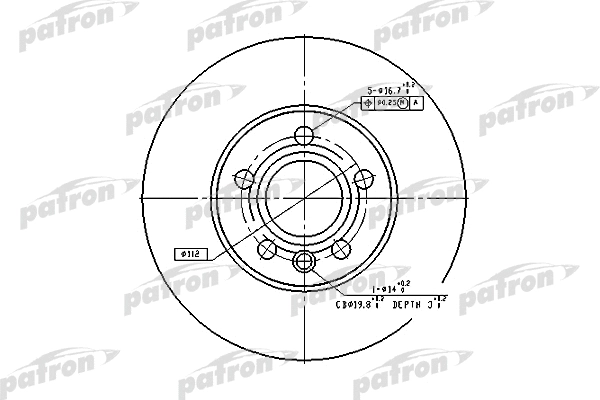 Disque de frein PATRON PBD2776