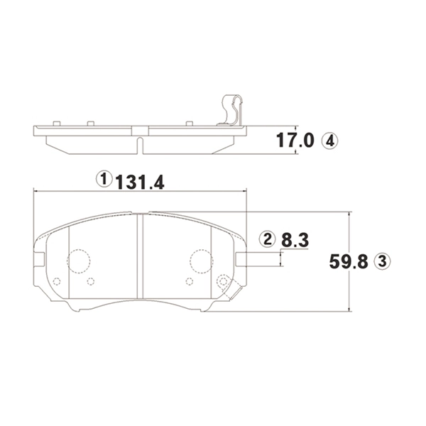 Kit de plaquettes de frein, frein à disque CTR GK0507