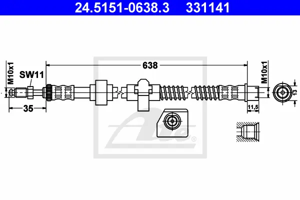 Flexible de frein ATE-APAC 24.5151-0638.3