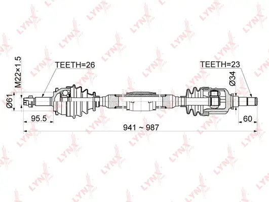 Arbre de transmission LYNXAUTO CD-1153
