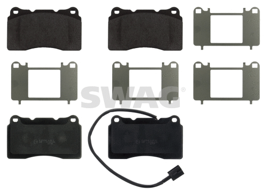 Kit de plaquettes de frein, frein à disque SWAG 74 91 6848