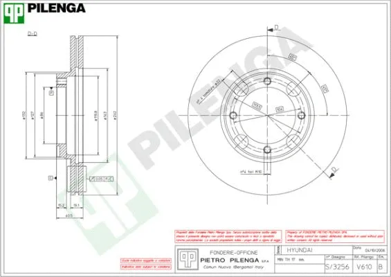 Disque de frein PILENGA V610