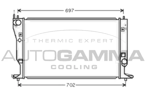 Radiateur, refroidissement du moteur AUTOGAMMA 105182