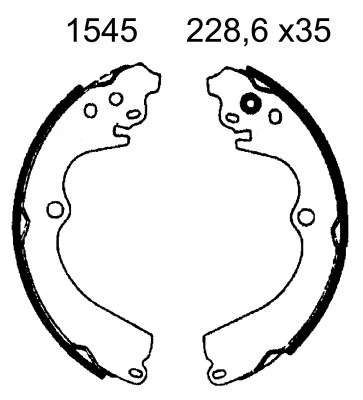 Jeu de mâchoires de frein BSF 01545