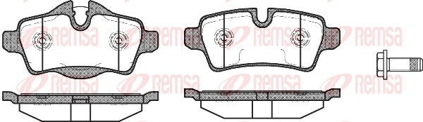 Kit de plaquettes de frein, frein à disque REMSA 1344.00