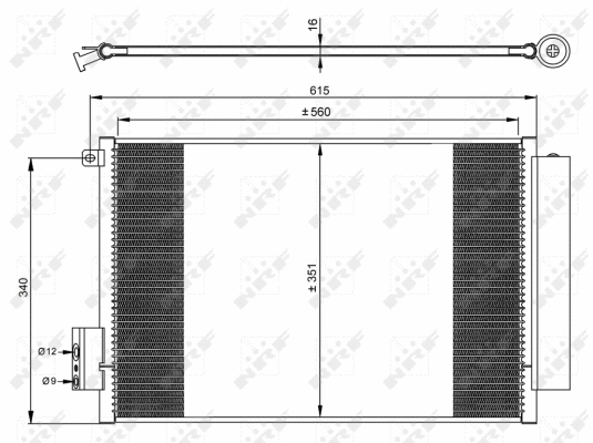 Condenseur, climatisation NRF 350065