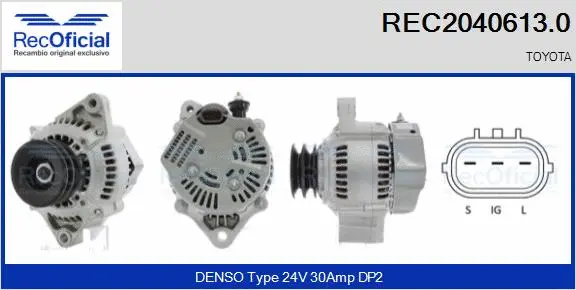 Alternateur RECOFICIAL REC2040613.0