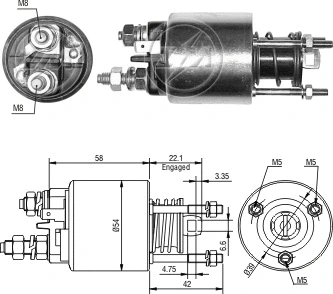 Contacteur, démarreur ZM ZM 6-595