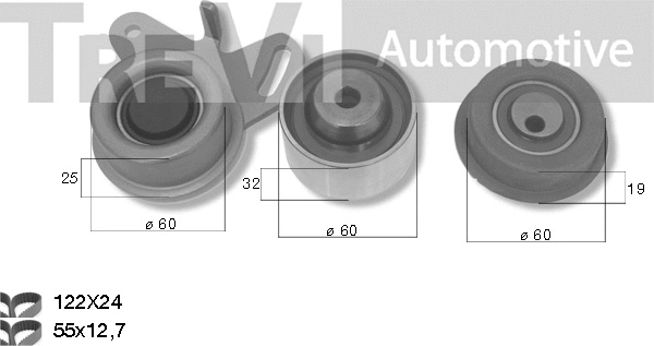 Kit de courroie crantée TREVI AUTOMOTIVE KD1504