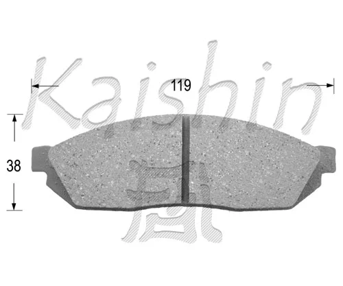 Kit de plaquettes de frein, frein à disque KAISHIN FK5009