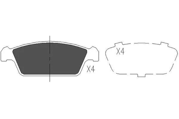 Kit de plaquettes de frein, frein à disque KAVO PARTS KBP-8515