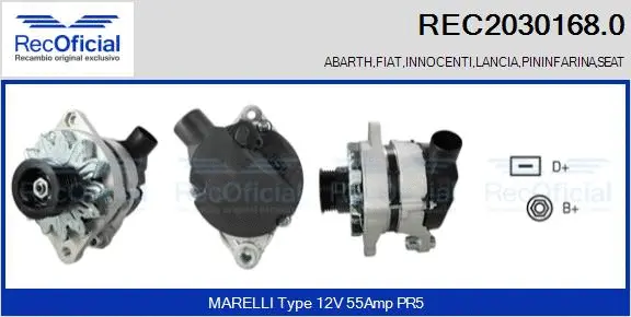 Alternateur RECOFICIAL REC2030168.0