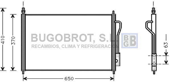 Condenseur, climatisation BUGOBROT 62-FD5268