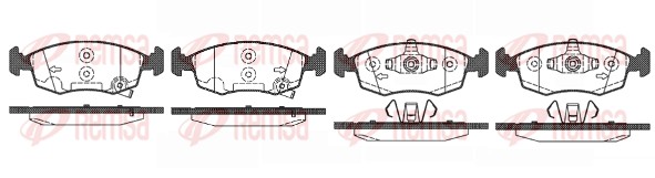 Kit de plaquettes de frein, frein à disque REMSA 0172.50