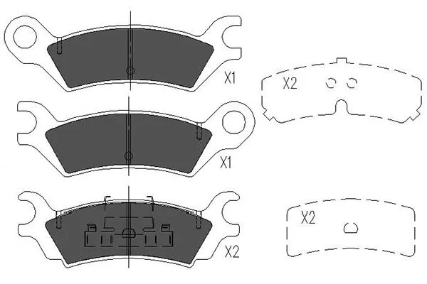 Kit de plaquettes de frein, frein à disque KAVO PARTS KBP-4538
